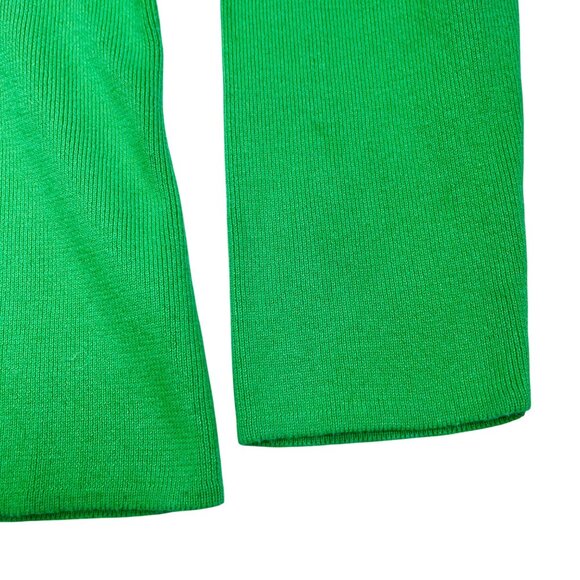 Hampshire Studio Green V-Neck Sweater XL 100% Cotton Monogram Embroidered "S" - Picture 10 of 11